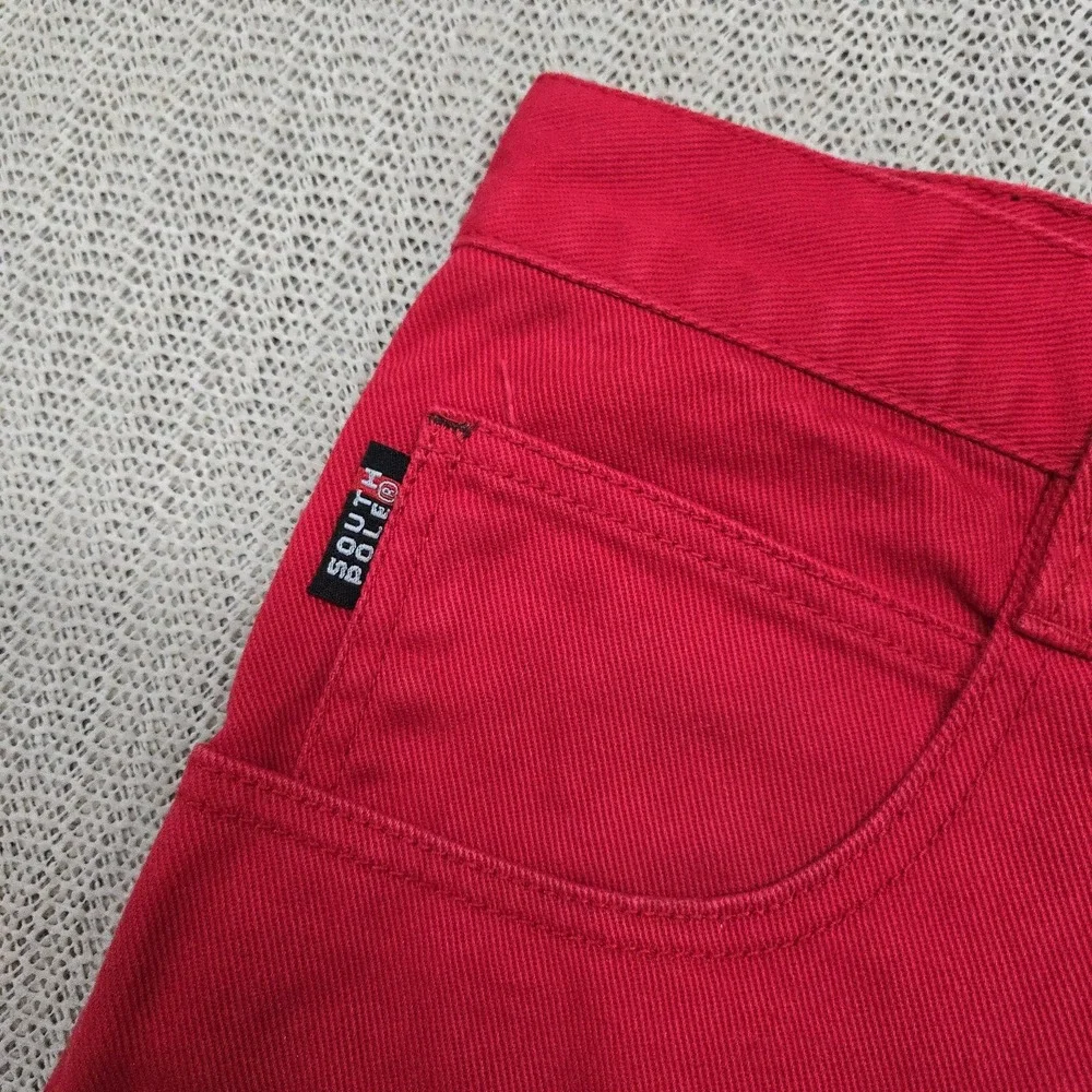 Southpole Jeans Mens 38x31 Red Relaxed Fit Straight Denim Hip Hop Skate